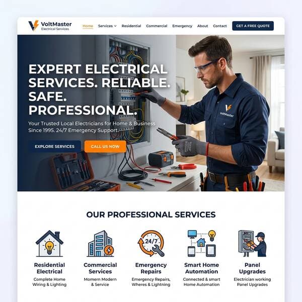 Expert Electrical Solar Installers. - Electrical website demo