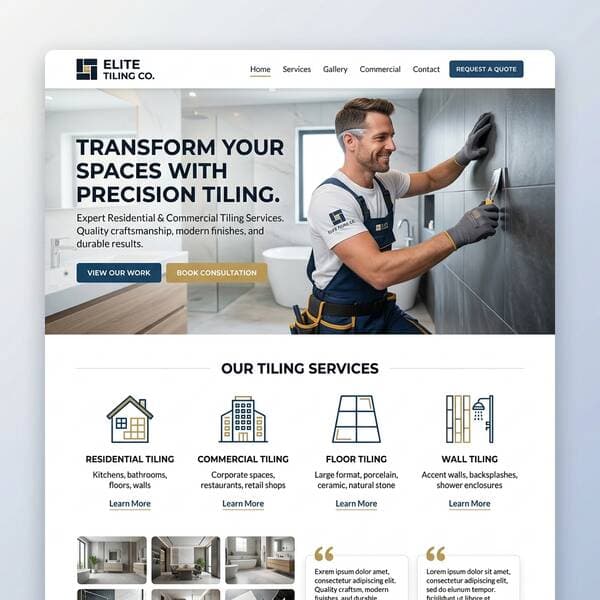 Expert Tiling & Flooring - Tiling website demo