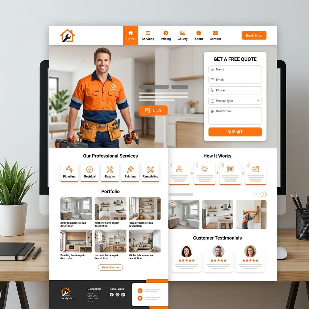 Your Trusted Handyman Premium website design preview