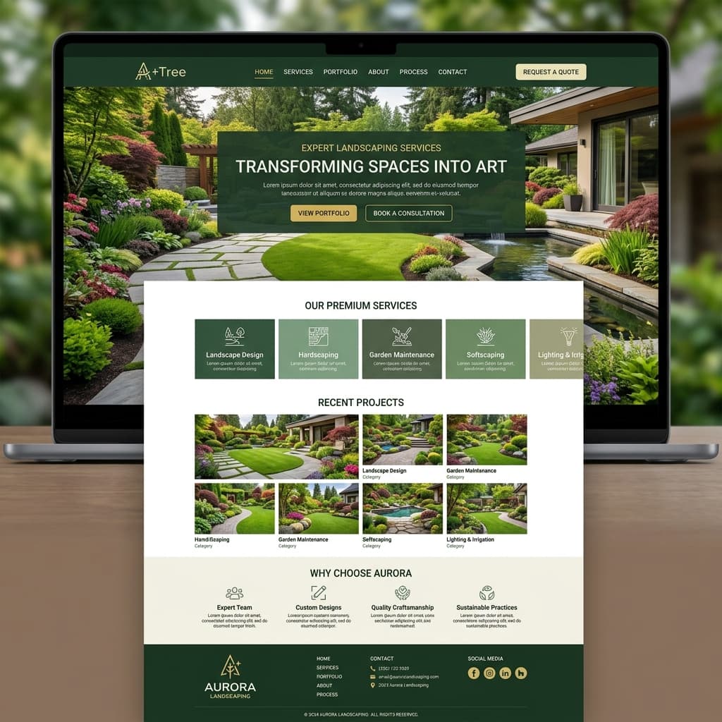 Transform Your Outdoors Premium website design preview