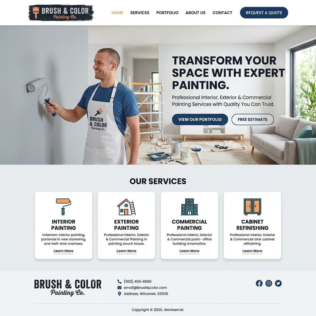 Professional Painting & Decorating website design preview
