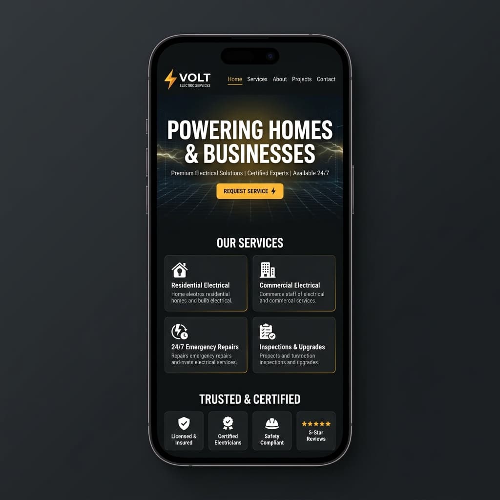 Reliable Appliance Repair. website design preview